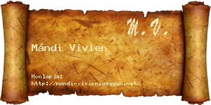 Mándi Vivien névjegykártya